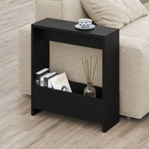 Decortie - Simpi Modern Side End Table Multipurpose With Creativeness h 60cm 2 Tier - Black Bute - Black Bute