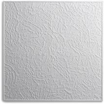 Deckenplatte Vienne, weiß, 50 x 50 cm - 05 Pack (= 10 qm) - white - Decosa