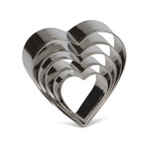 Lot De 5 Decoupoirs Coeur Inox 18/0 - Patisse