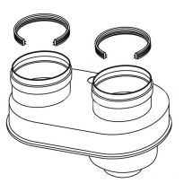 Rinnai - Dedoublateur air pour chauffe-eau 80/80 FOT-HX080-008