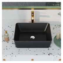 Vasque à Poser Salle de Bain Deervalley DV-2V031 Ally Vasque a Poser Rectangulaire, Vasque à Poser au-dessus du Comptoir Lavabo Salle de Bain 48,3 cm