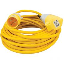 Defender 110v Extension Lead Cable Reel Industrial 14 Metre 2.5mm2 16A E85121