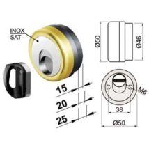 Defender magnetico mag monolito inox ottone lucido verniciato - mm.69x85x20h.(mr50020d1il)compatibile c/cipierre 1 pezzi Disec