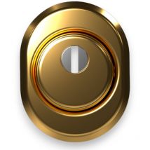 Defender per porte blindate con corpo in acciaio ottone lucido Cipierre 325C - 22x8xH22 mm