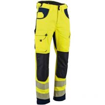 Défense pantalon haute visibilité LMA poches genoux T48 Jaune fluo/ Marine - 1667 T48
