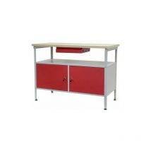 Defpro - Etabli double porte plateau bois