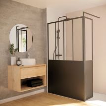 Gelco Design - deflecteur de douche noir opera 40x200
