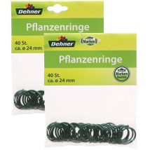 5358155 - Sostegni Per Piante, Ad Anello, 24 Mm, 2 Confezioni Da 40 Pezzi Ciascuna - Dehner