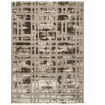Thedecofactory - dehors-dedans laby - Tapis pour intérieur-extérieur beige et brun 160x230