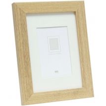 Deknudt - Cadres Cadre photo de avec passe-partout, couleur bois naturel, S66KH1 P1, 20 x 20 cm, pour photo de 13 x 13 cm, cadre de bois mdf, à