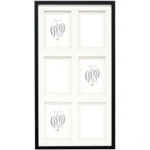 Deknudt - Frames S65KK2 P6 - Marco para 6 fotos, color negro con doble pasparte, tamaño de la imagen: 10 x 15 cm, madera dm para colgar en varios