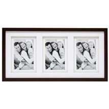 Cadre Photo Deknudt Double Marron Bois 10 X 15 Cm