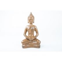 Deko Buddha im Lotussitz – lackiertes Kunstharz – 20 x 10 x 37 cm – verschiedene Farben: schwarz, braun