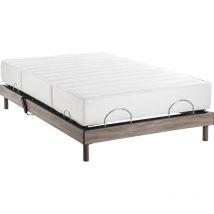 DEKO DREAM Ensemble matelas roulé+sommier relaxation électrique ERGO 6 Physiomax - 140x200 cm - Matelas ressorts ensachés