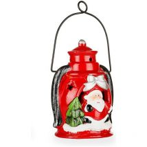 Dekofigur Weihnachtsmann 8,3 x 16 x 8,5 cm rot Keramik white