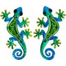 Signes Grimalt Wand Adorno Garden Lizard Adorno 2 Einheiten Green Garden 12x21x1cm 27179