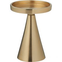 Goldener Kerzenhalter aus Aluminium – 10 x 10 x 13 cm – Elegantes Design für Wohnzimmer und Schlafzimmer