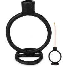 Elegant black candlestick in aluminum for long candles 79671720 79671720 79671720 79671720 79671720