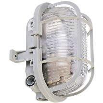 Deko Light Syrma Oval Grau 401013 Lampada A Soffitto Per Esterni, Lampada Da Parete Per Esterno E27 Grigio