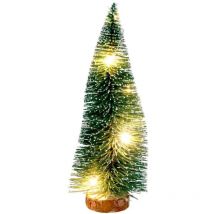 Buri - Deko Tannenbaum 21cm Led Beschneit Weihnachtsbaum Weihnachtsdeko Tischdeko Baum