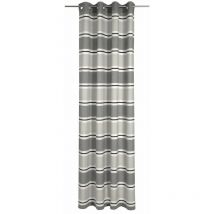 Lavera 6236786 90 – Tenda con occhielli, Tessuto, 245,0 x 140,0 x 245,0 cm, colore: bianco/grigio chiaro/grigio medio - Deko Trends