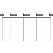 Tenda con occhielli, Poliestere, argento, 245 x 146 cm - Deko Trends