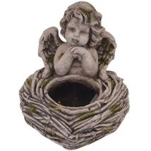 FD - Dekofigur Engel zum Bepflanzen 31,5 x 27 x 31 cm grau Skulptur