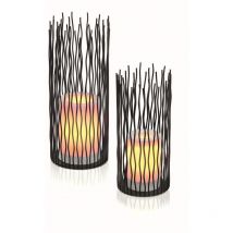 Dekoleuchten 'Simba' 2er-Set batteriebetrieben 12 x 28 cm & 14 x 35 cm