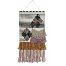 Hochwolle Tapestry 46x2x110 mehrfarbige Fransen Jute -Baumwollwatte Multikolen Material Familienfarbdekorationen Details Details Details