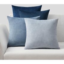 Dekorative Blaue Samtkissenbezüge, 45 X 45 Cm, 4er-set, Moderner Stil