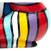 Dekorative Figur Weibliche Silhouette Auf ihren Knien sitzend Kuatéh Rachel aus Polyresin 38x26x61 cm Mehrfarbig