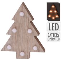 Dekorative Holzfigur Für Weihnachten Mit Leds, 10x3x13cm, Farben / Passende Modelle