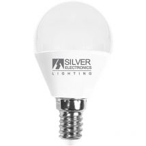 Dekorative LED-Glühbirne silver electronis spherical 7w=70w - e14 - 5000k - 620 lm - weißes Licht - a+