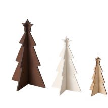 Dekorative Tannenbäume aus Sperrholz karl, 12-25 cm, 3er-Set