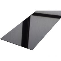 Dekorative Wandleiste aus Edelstahl 10cm x 244cm - Glänzendes Schwarz