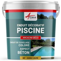 Arcane Industries - Dekorativer Schwimmbadputz, Küvelage-Versiegelung, Beton-Beschichtungseffekt - arcacim deco - Cedrat - Jaune - kit 8 m² - Cedrat