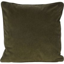 Dekoratives Kissen mit Borte aus Kordsamt, 40 x 40 cm