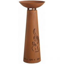 Aubry Gaspard - Dekosäule aus rostigem Metall mit Schale
