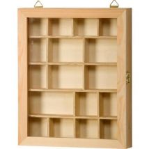 Dekovitrine Artemio Holz 23x28 Cm 17 Fächer