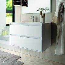 Mueble Baño Sandra - Blanco - 2 Cajones - 100 Cm