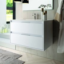 Mueble Baño Sandra - Blanco - 2 Cajones - 80 Cm