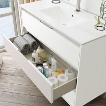 Mediterránea Del Baño - Mueble baño Sandra - Blanco - 3 cajones - 80 cm