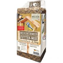 Delicia - Mehlwürmer Futter-mix 2,5 Kg Gartenvögel Vogelfutter Nahrzungsergänzung