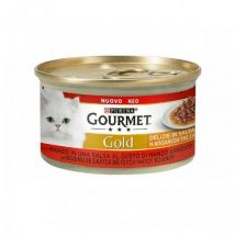 Gourmet - Delicias Gold en salsa con ternera Purina 85 gramos