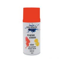 Delkolor Peinture en Aérosol Tous Supports - 300ml Finition: Satiné - Couleur: RAL 2004 ORANGE PUR - Conditionnement: 300ml