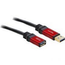 Delock - Cavo usb usb 3.2 Gen1 (usb 3.0) Spina usb-a, Presa usb-a 2.00 m Rosso, Nero contatti connettore dorati, Certific