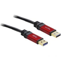 Delock - Cavo usb usb 3.2 Gen1 (usb 3.0) Spina usb-a, Spina usb-a 2.00 m Rosso, Nero contatti connettore dorati, Certific
