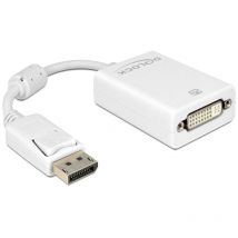 Delock - 61765 adaptador de cable de vídeo 0,125 m DisplayPort dvi-i Blanco