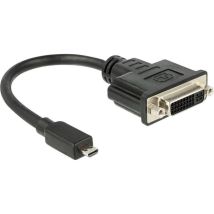 Adaptateur hdmi, dvi Delock 65563 [1x hdmi mâle d Micro - 1x dvi femelle 24+5 pôles] 20.00 cm noir