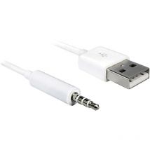 Apple iPad/iPhone/iPod Câble de raccordement [1x usb 2.0 type a mâle - 1x Jack mâle 3.5 mm] 1.00 m blanc R60057 - Delock